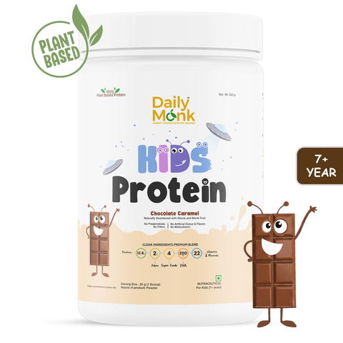 Chocolate caramel protein by Daily Monk with rich taste and nutrition