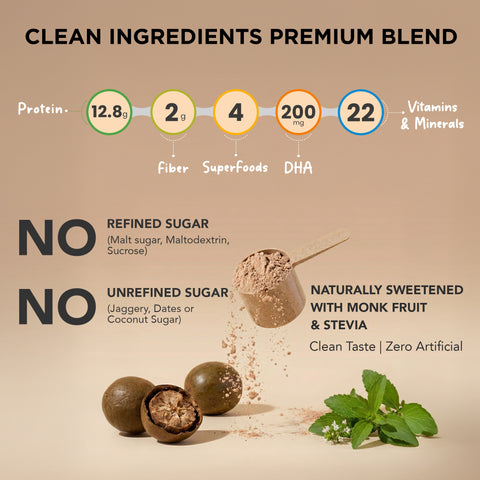 Clean plant protein by Daily Monk with natural ingredients